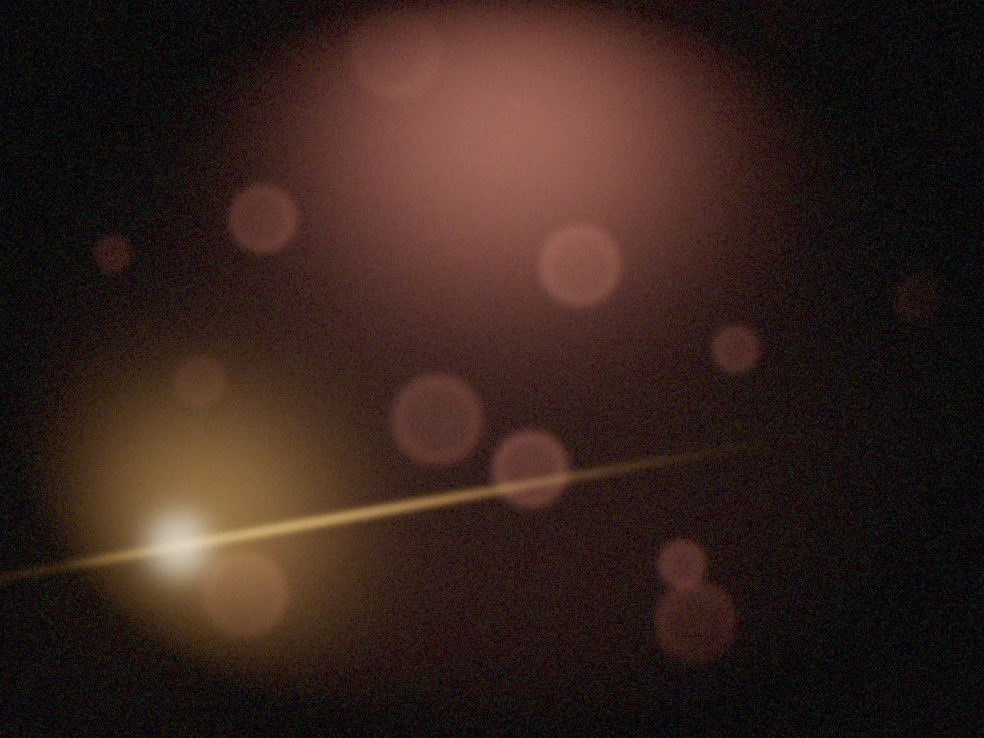 Warm rose wash with lens bloom — music video plate
